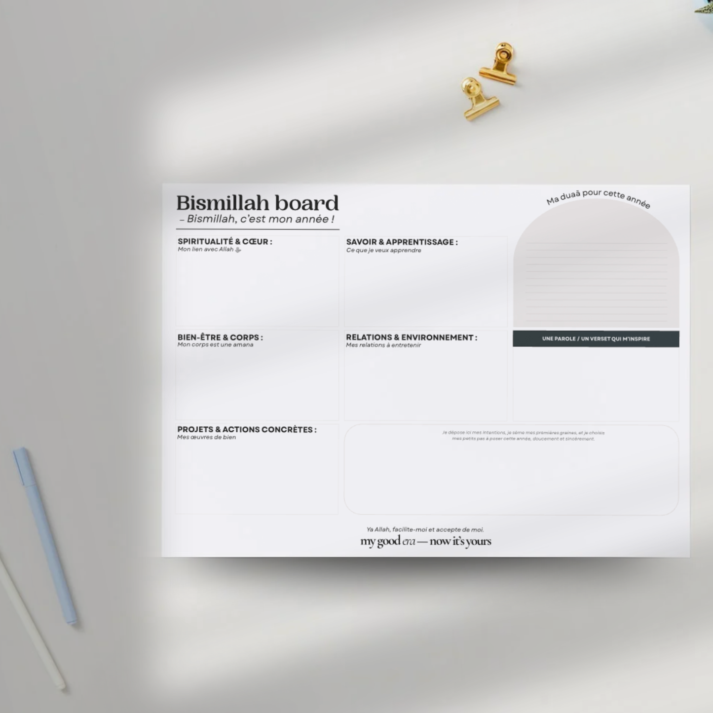 Bismillah Board et support magnétique